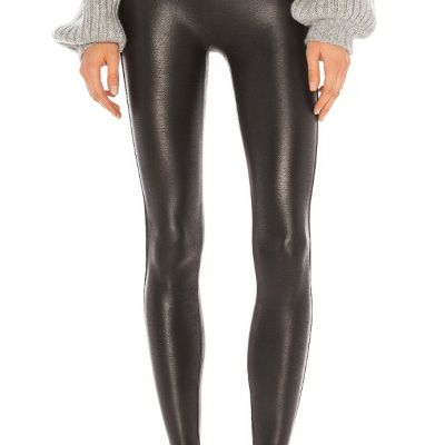 Spanx Black Faux Leather Leggings Women’s Small Petite Style 2437Q $98